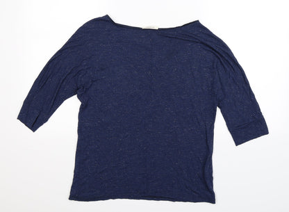 Back view of Promod women’s blue basic t-shirt, size M
