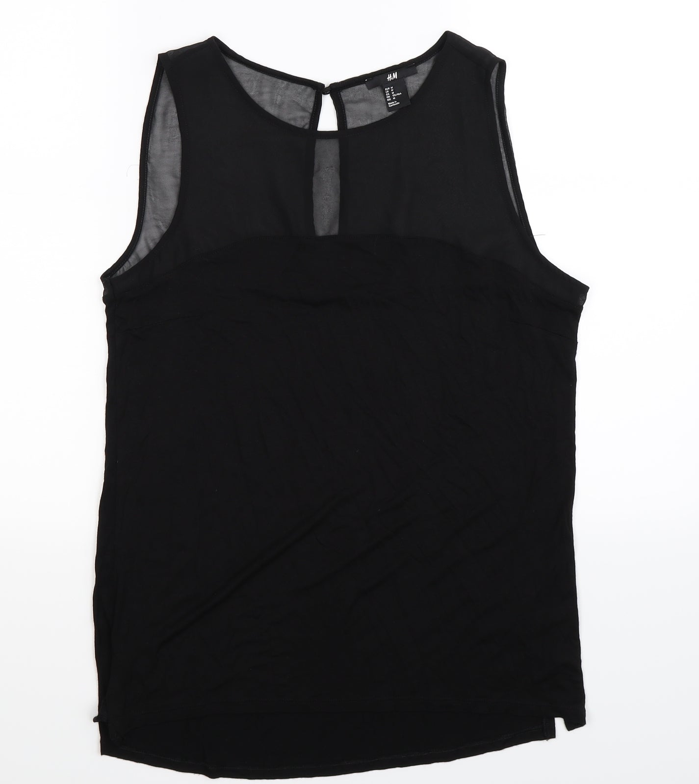 H&M Womens Black  Satin Basic Tank Size M