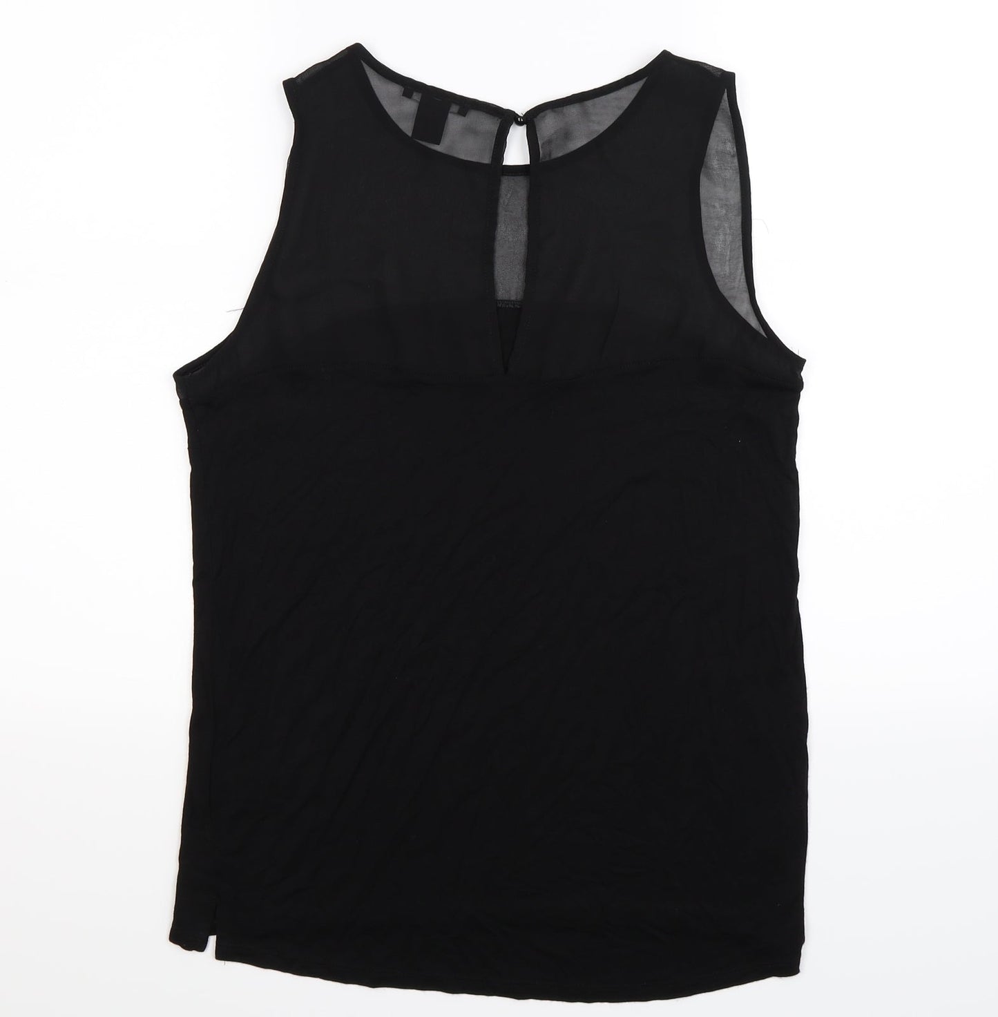 H&M Womens Black  Satin Basic Tank Size M