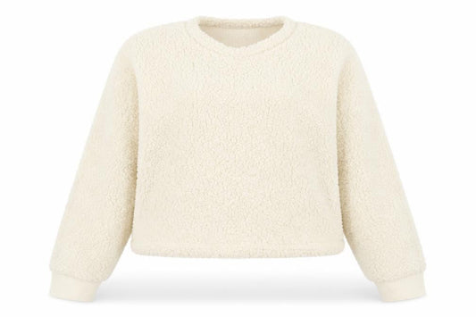 Front view of Boohoo women’s ivory jumper, size UK 14