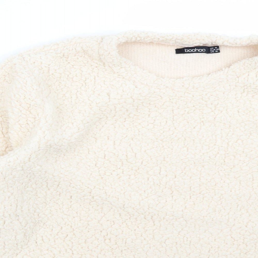 Boohoo Womens Ivory   Pullover Jumper Size 14