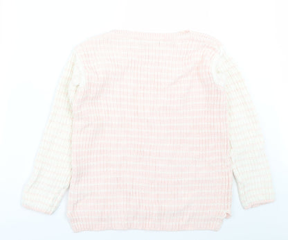 Back view of Marks & Spencer women’s pink jumper, size S