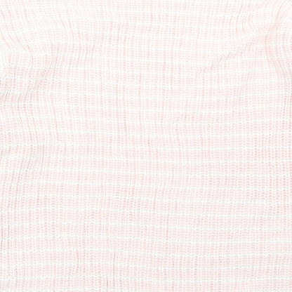 Brand and care label for Marks & Spencer women’s pink jumper, size S