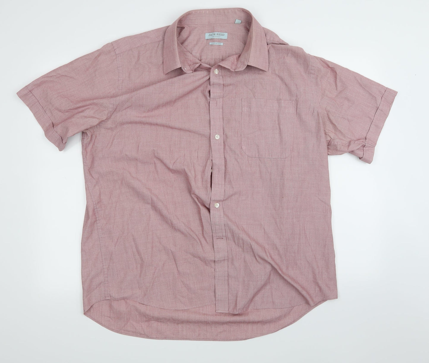 Jack Reid Mens Pink    Button-Up Size 17.5