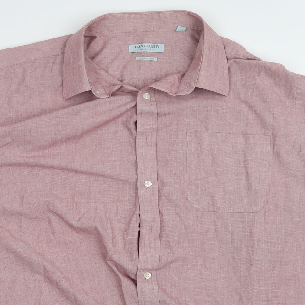 Jack Reid Mens Pink    Button-Up Size 17.5