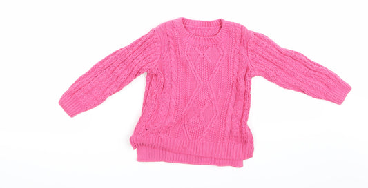 Nutmeg Girls Pink   Pullover Sweatshirt Size 2-3 Years