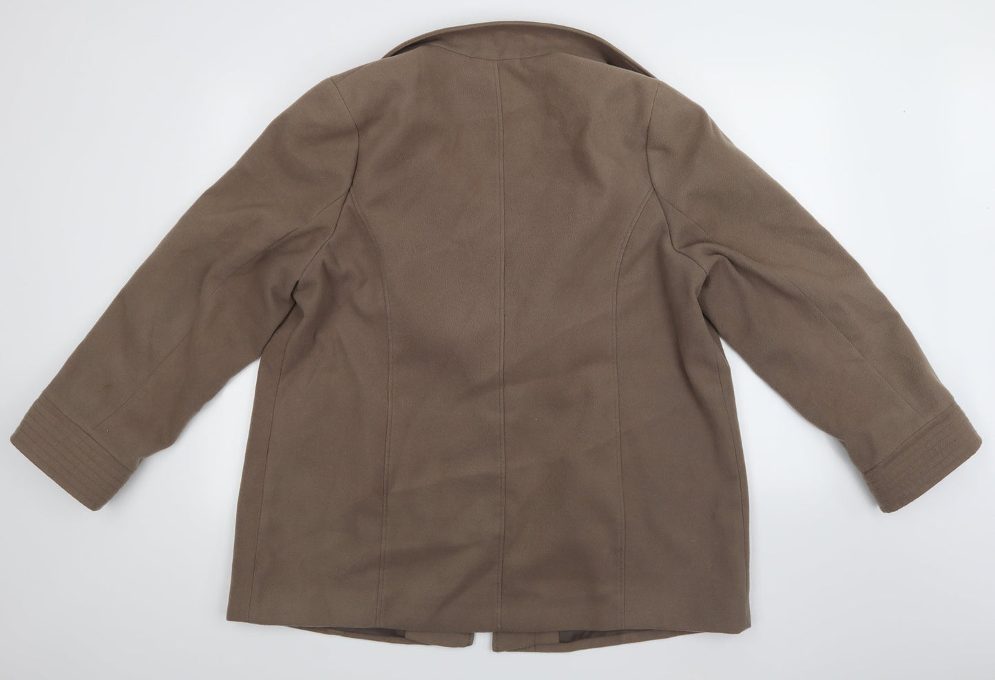 Marks and Spencer Womens Beige   Overcoat Coat Size 18