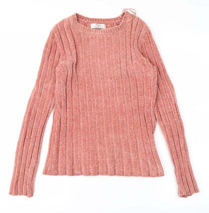 Additional front view of Bershka women’s pink jumper, size S