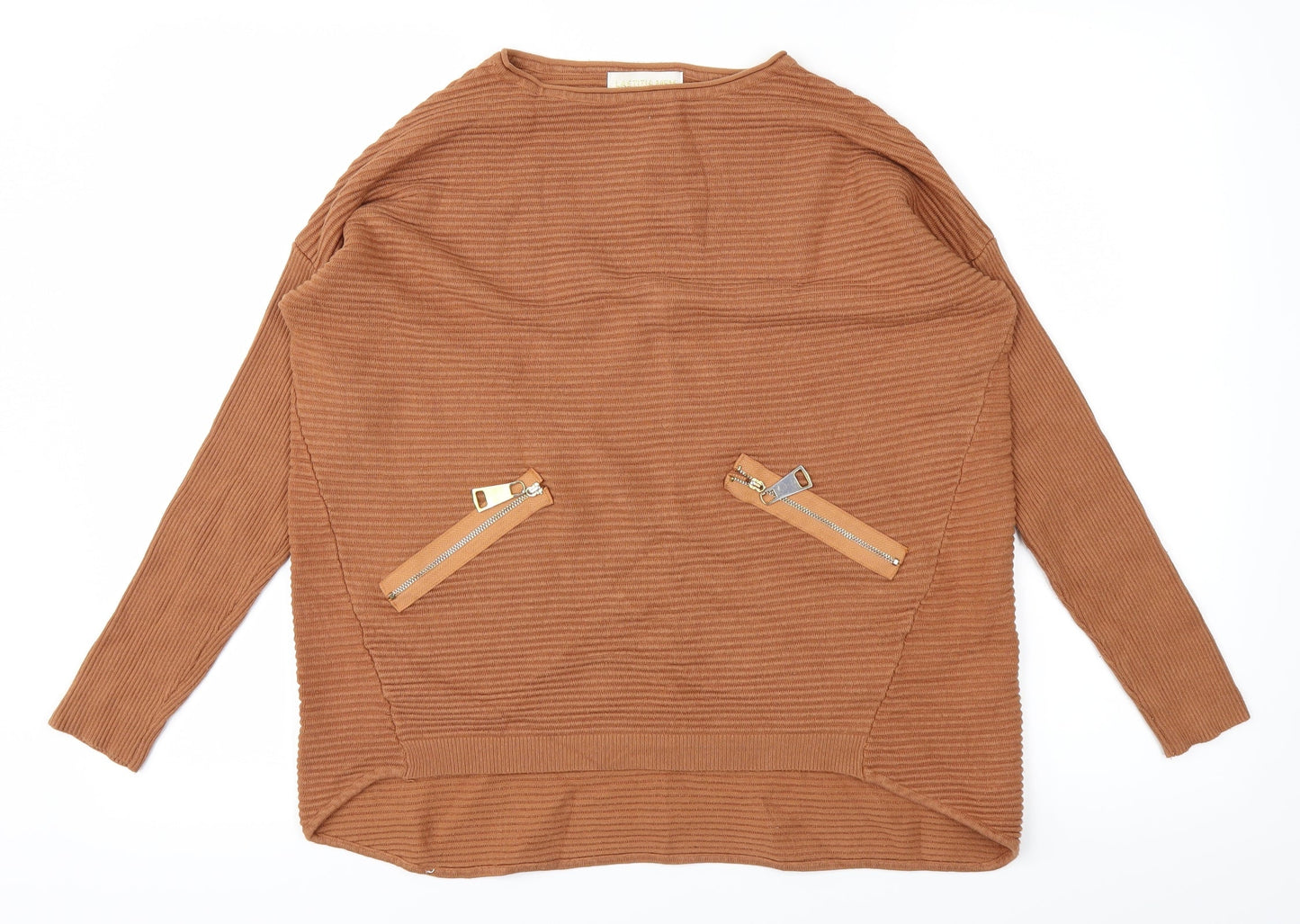 LAETITA Womens Brown   Basic T-Shirt Size M