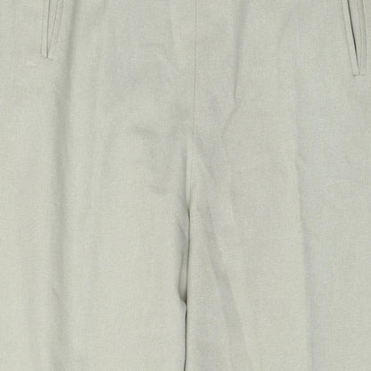 Close-up detail of Berkertex women’s green trousers, size UK 16, 27-inch leg