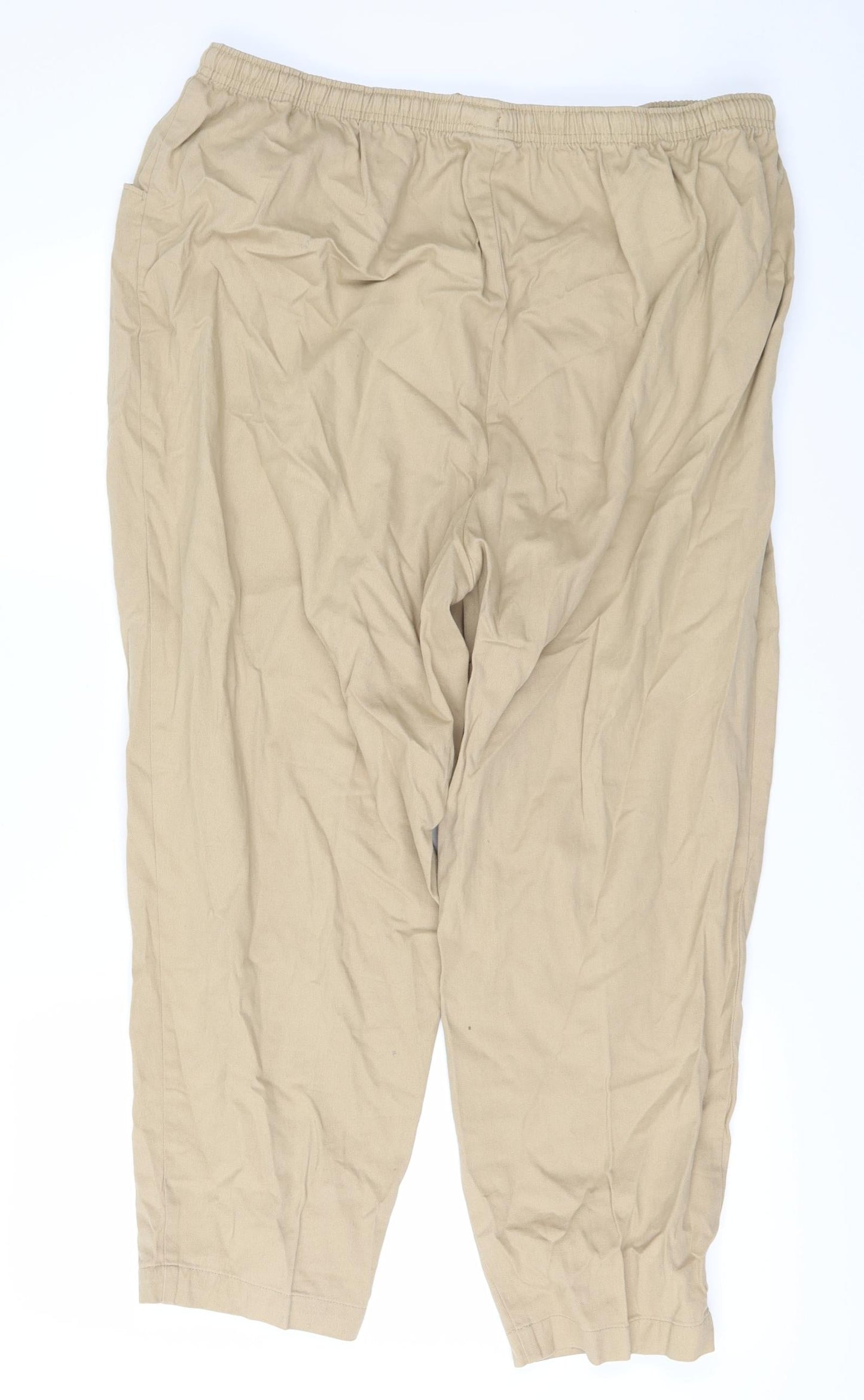 Amber Womens Beige   Trousers  Size 22 L25 in