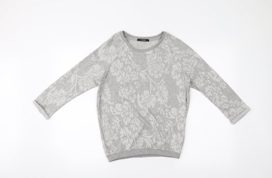 George Womens Grey Floral  Pullover Jumper Size 8