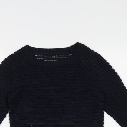 Close-up detail of Atmosphere women’s blue jumper, size UK 8