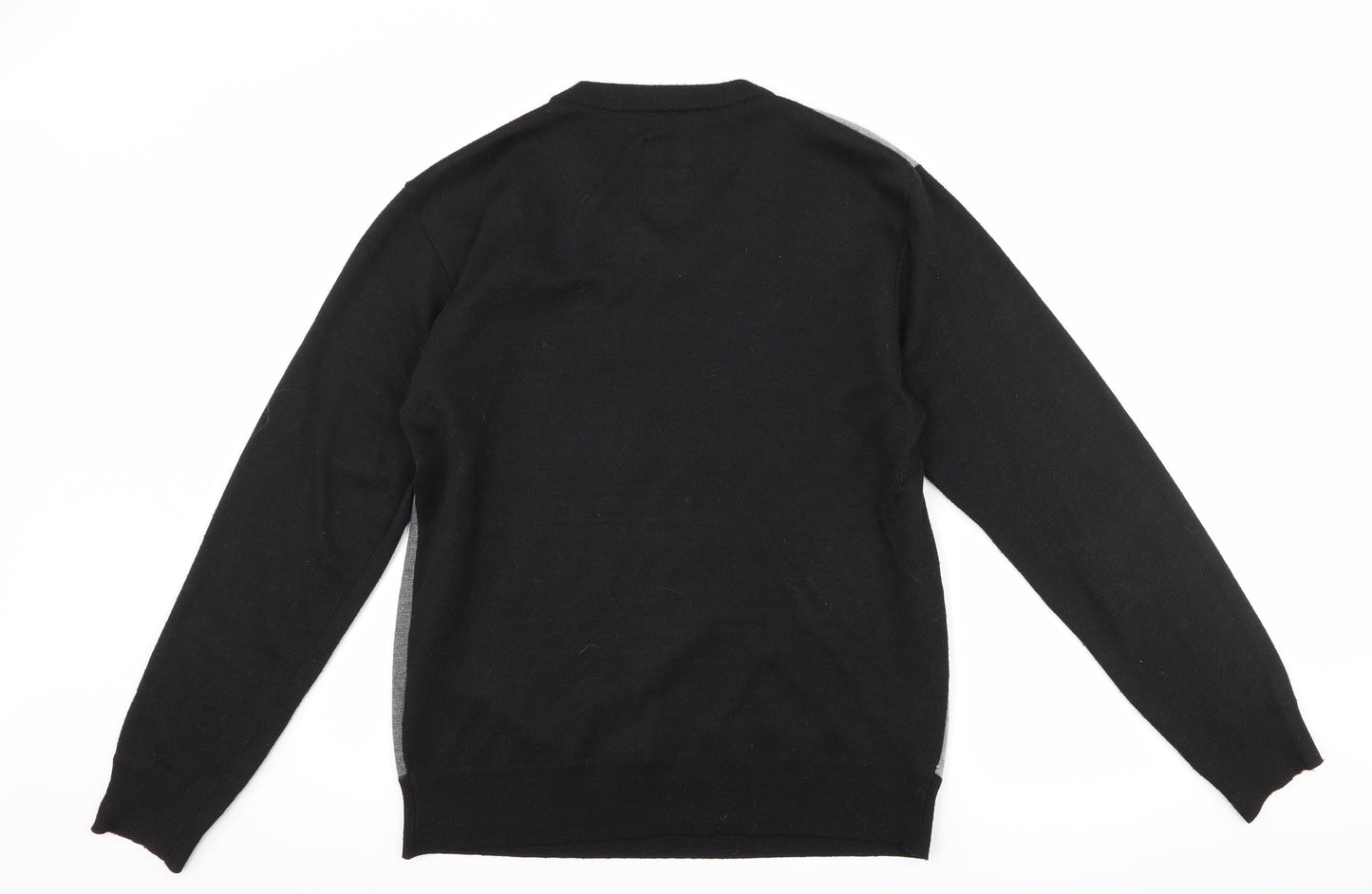 River Road Mens Black Argyle/Diamond  Pullover Jumper Size M
