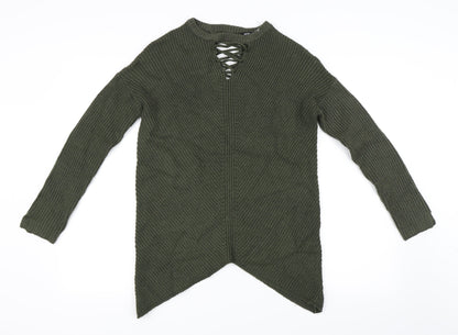 Additional front view of Select women’s green jumper, size UK 8