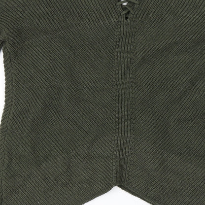 Brand and care label for Select women’s green jumper, size UK 8