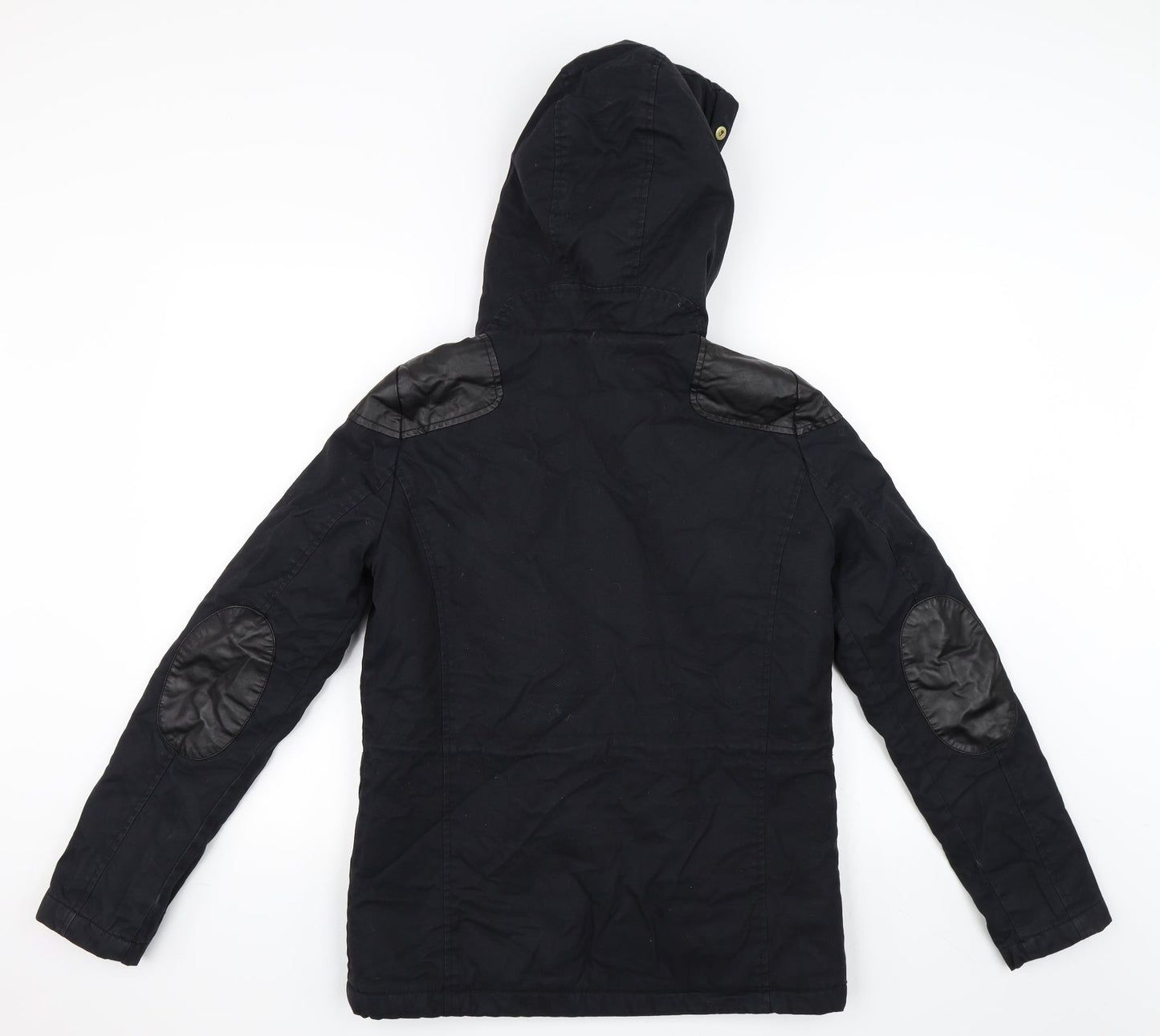 Topshop Womens Black   Parka Coat Size 8