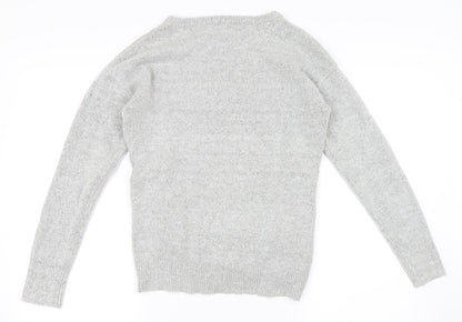 Back view of WOW women’s grey jumper, size XS