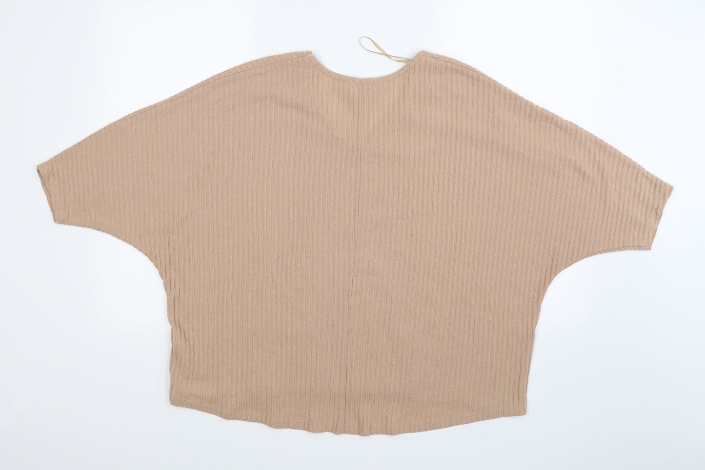 New Look Womens Beige Striped Knit Pullover Jumper Size M
