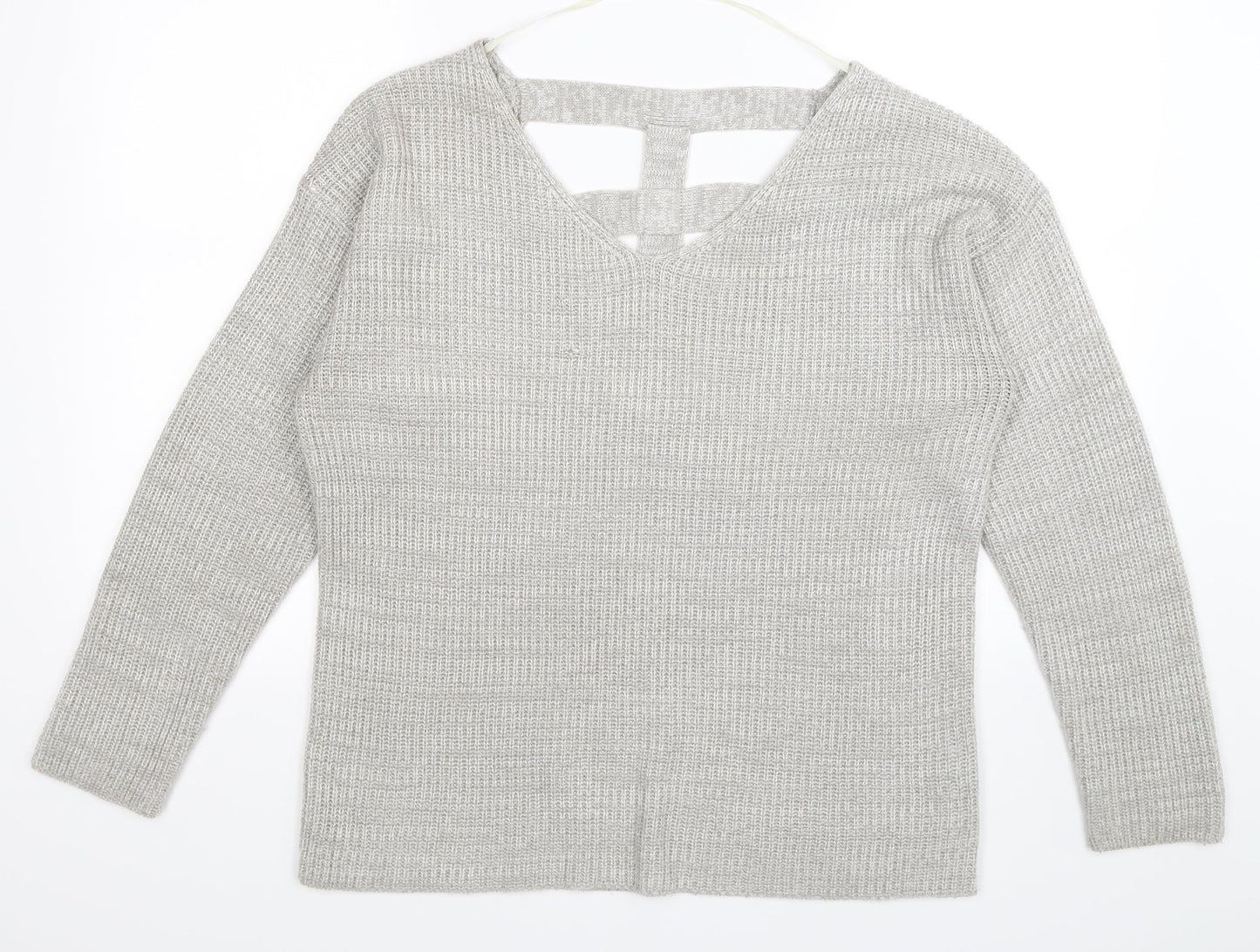 Atmosphere Womens Grey  Knit Pullover Jumper Size M  - open back