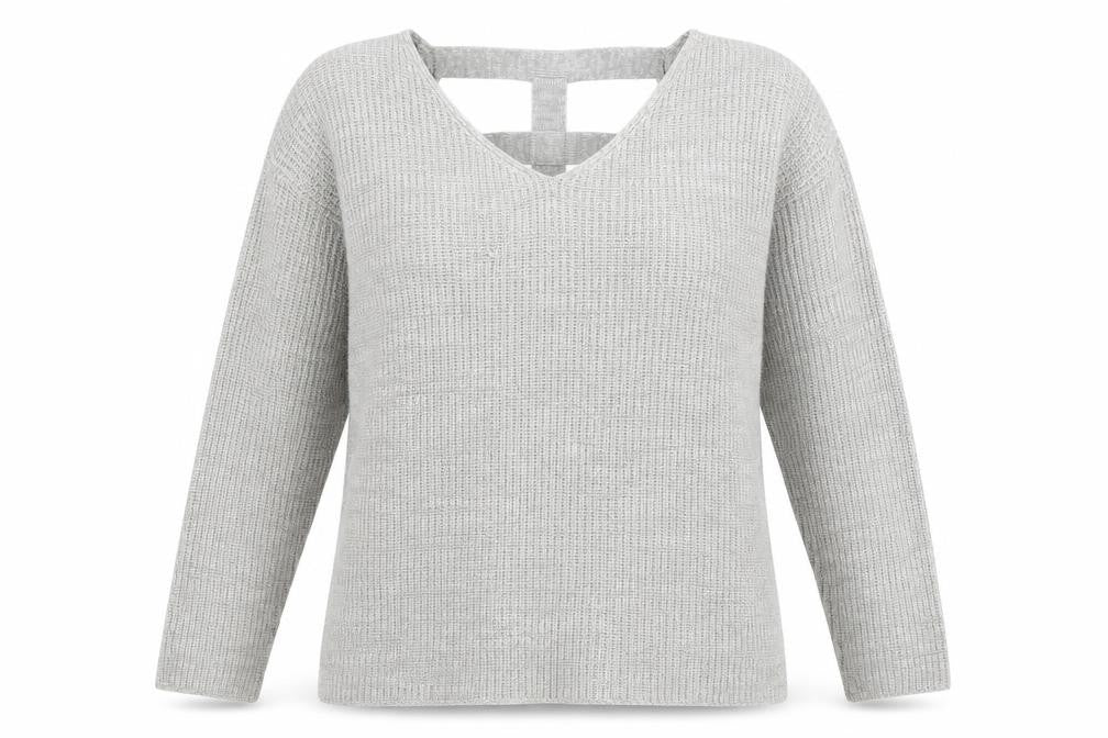 Atmosphere Womens Grey  Knit Pullover Jumper Size M  - open back