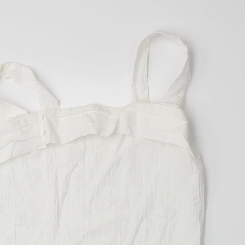 Preworn Womens White   Basic Tank Size 14
