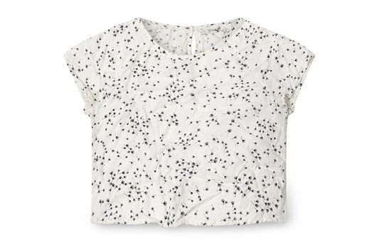 Bershka Womens White Floral  Basic T-Shirt Size L