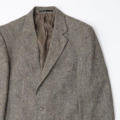 Close-up detail of BHS men’s beige jacket suit jacket, size M