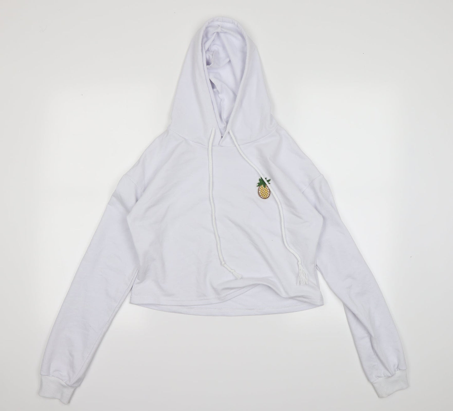 Preworn Womens White   Pullover Hoodie Size M