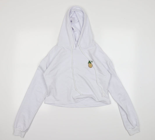 Preworn Womens White   Pullover Hoodie Size M