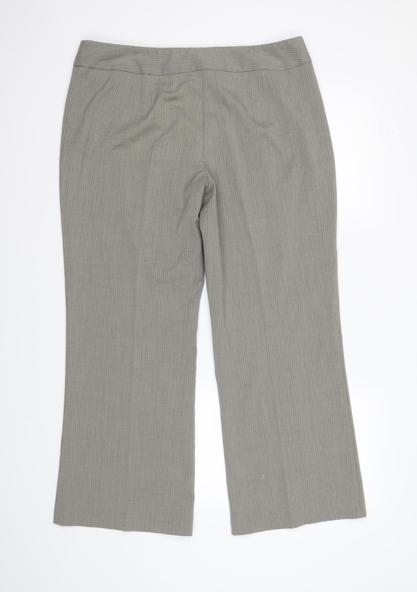 Marks and Spencer Womens Grey Plaid  Dress Pants Trousers Size 16 L27 in