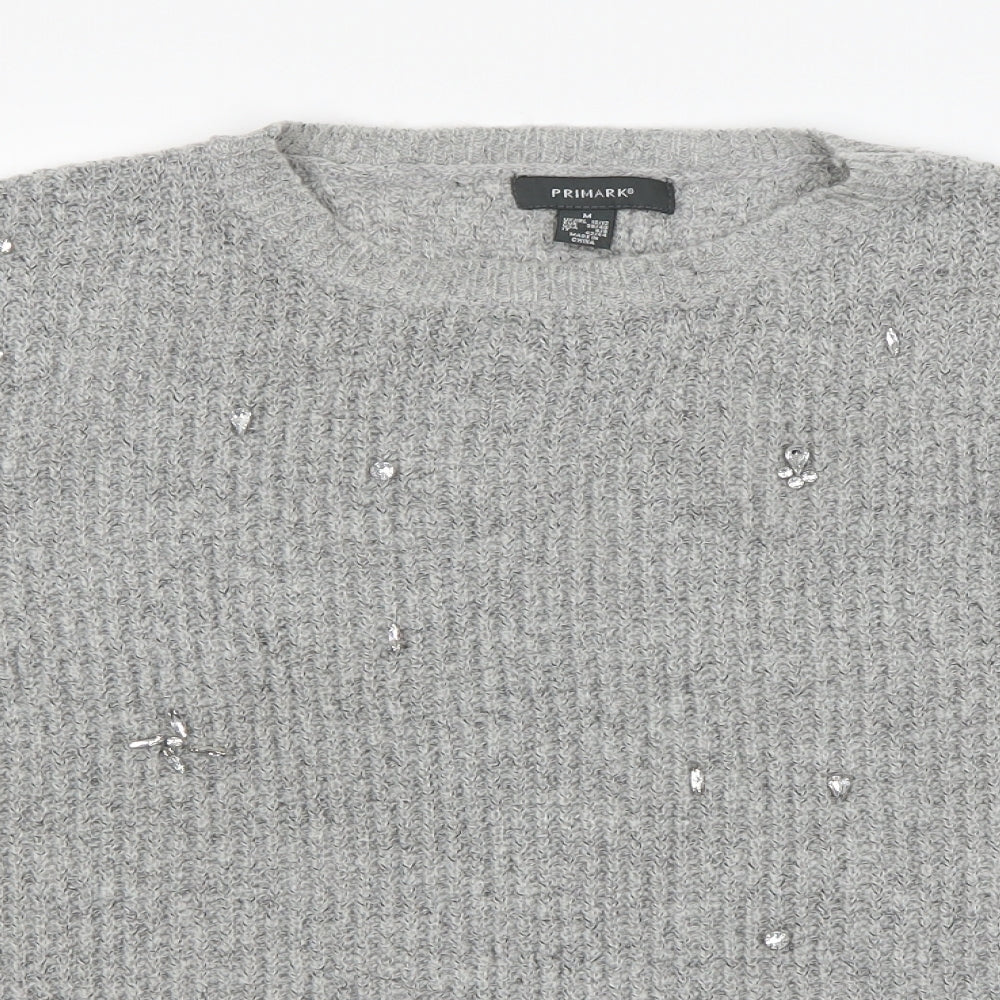 Primark Womens Grey   Pullover Jumper Size 10