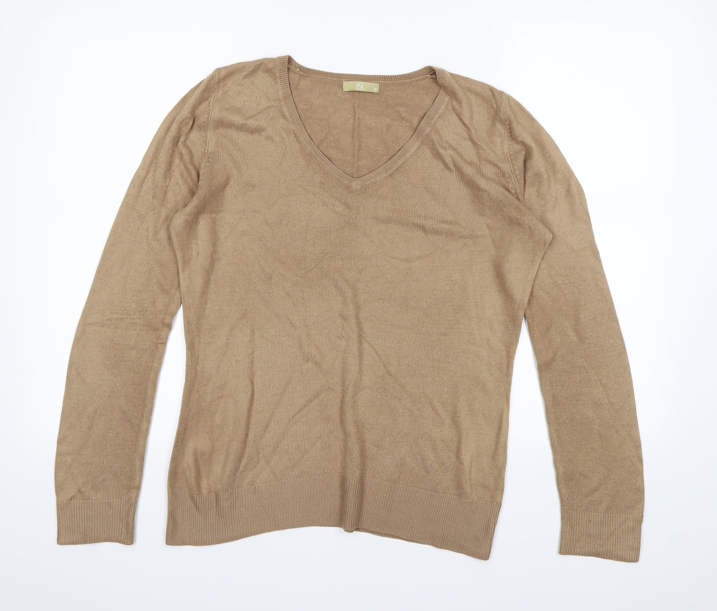 Sainsburys Womens Beige   Pullover Jumper Size 12