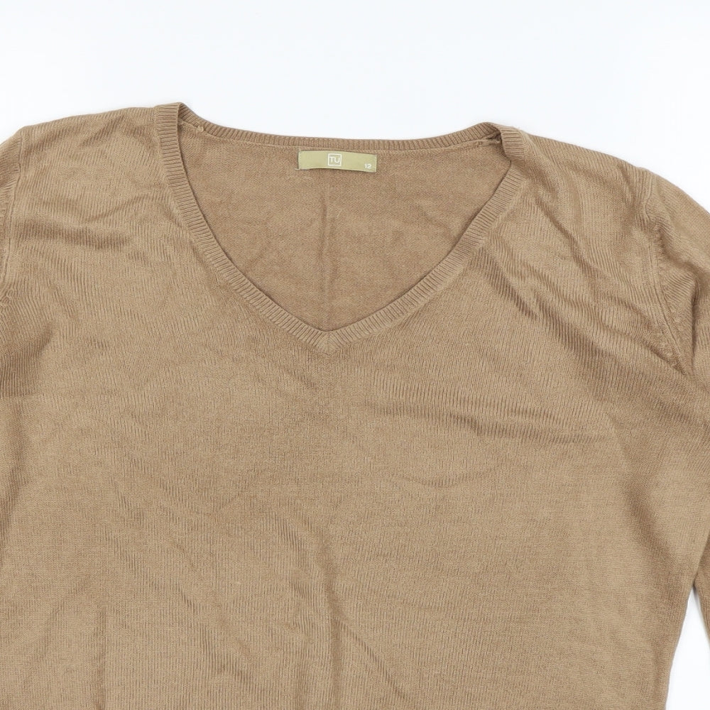 Sainsburys Womens Beige   Pullover Jumper Size 12
