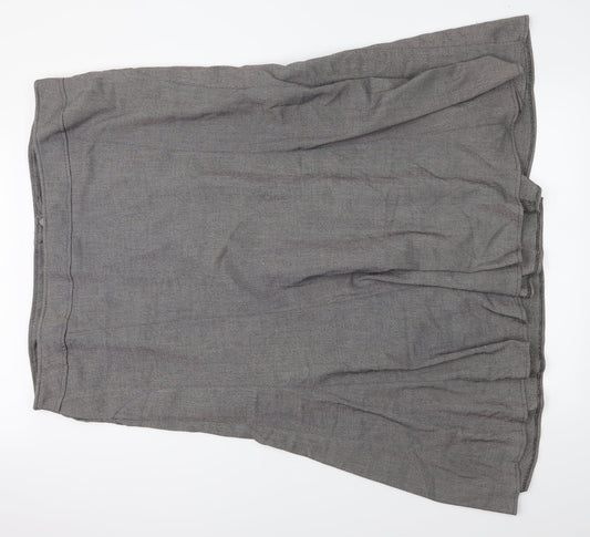 Preworn Womens Grey   Flare Skirt Size 48 in