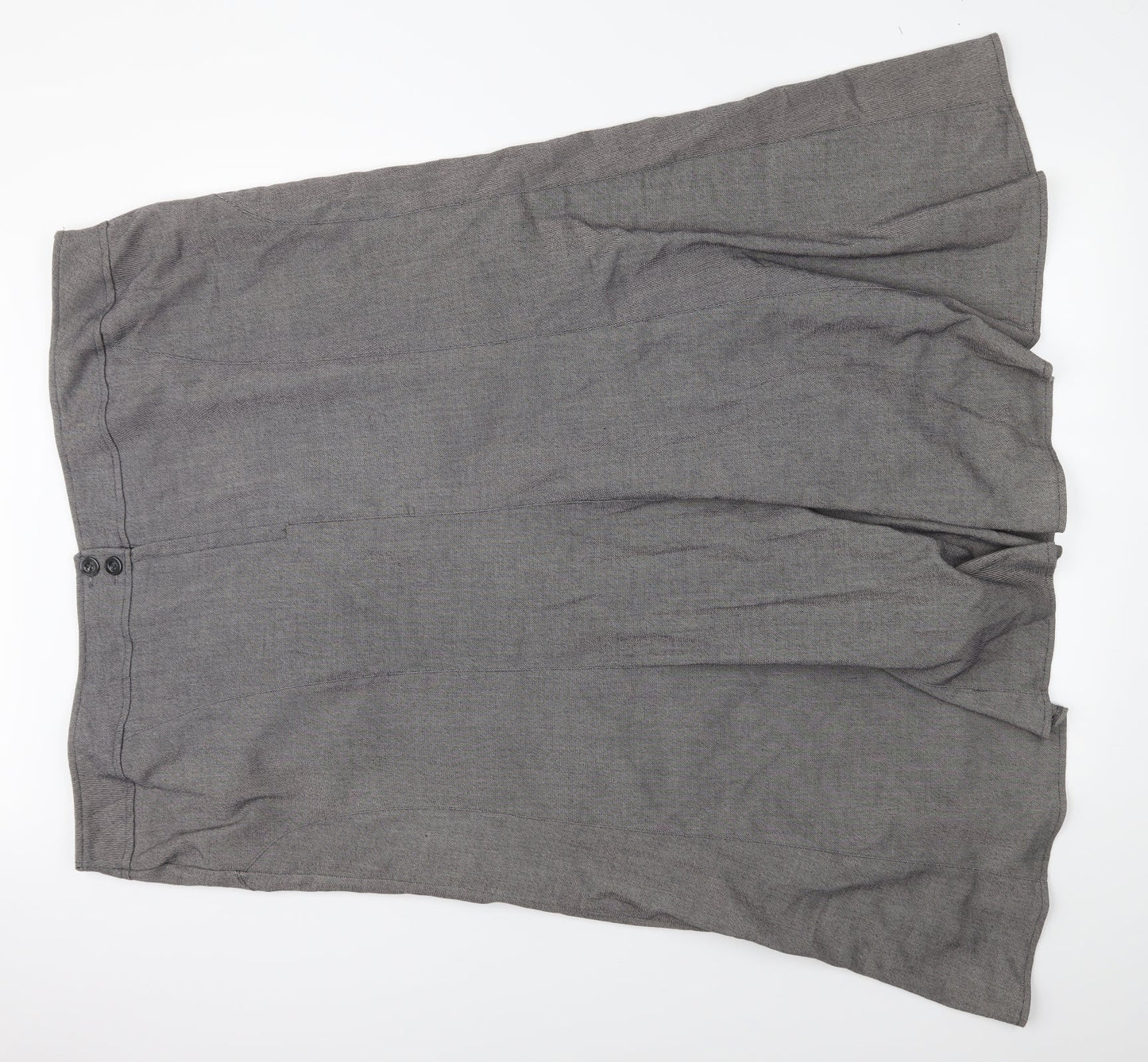 Preworn Womens Grey   Flare Skirt Size 48 in