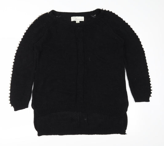 Vintage Havana Womens Black  Knit Pullover Jumper Size M