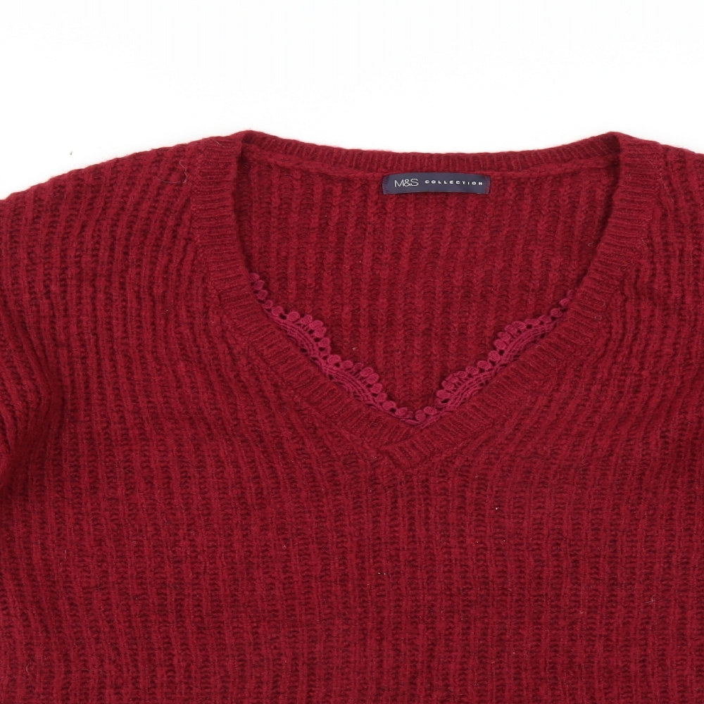 Marks and Spencer Womens Red   Pullover Jumper Size 10