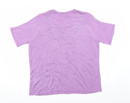 Back view of Bonmarché women’s purple jumper, size L