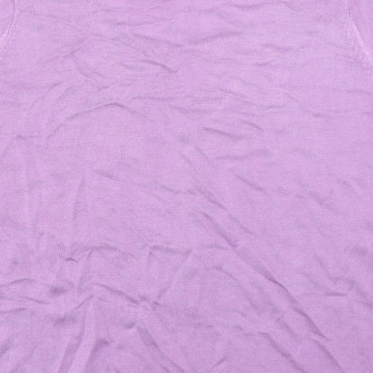 Brand and care label for Bonmarché women’s purple jumper, size L