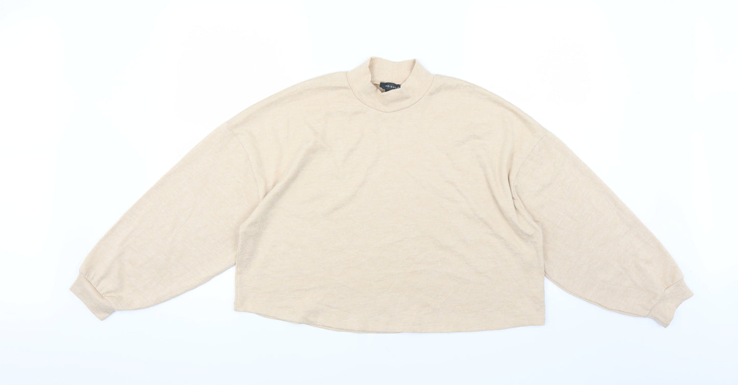 Primark Womens Beige   Pullover Jumper Size S  - CROPPED