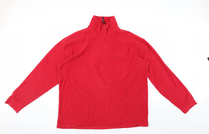 Additional front view of Trespass men’s red jumper, size XL