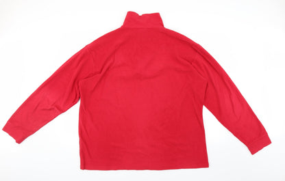 Back view of Trespass men’s red jumper, size XL