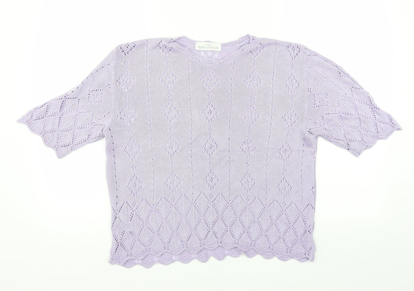 Marks and Spencer Womens Purple   Pullover Jumper Size 14