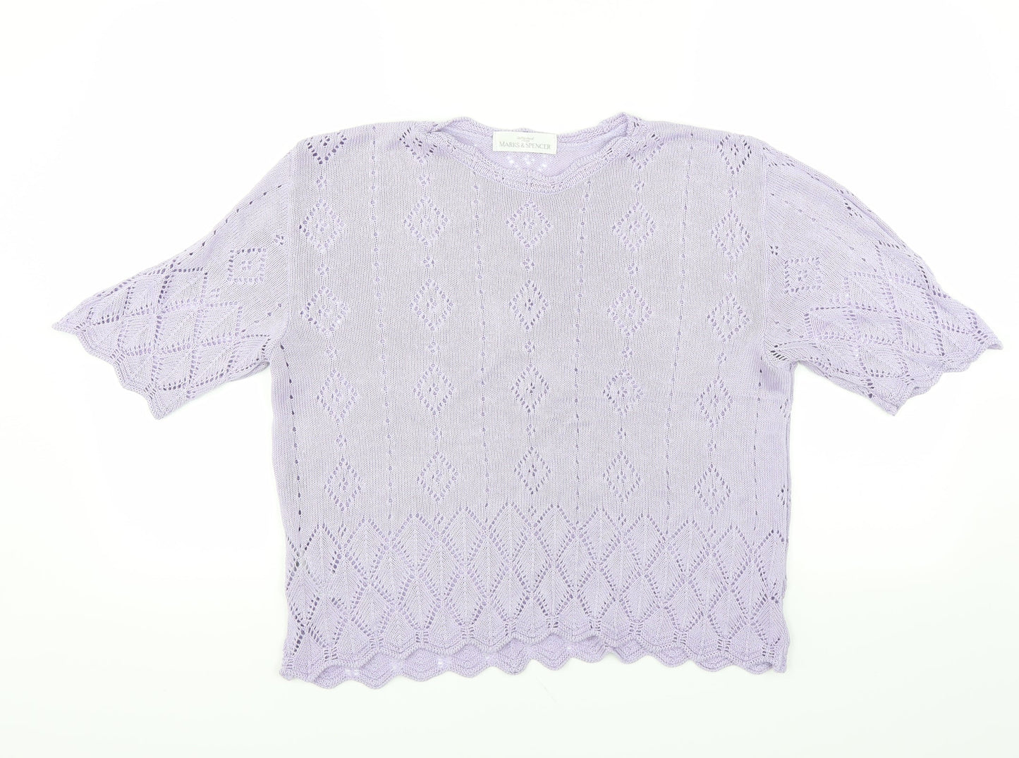 Marks and Spencer Womens Purple   Pullover Jumper Size 14