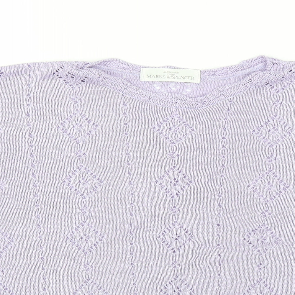 Marks and Spencer Womens Purple   Pullover Jumper Size 14