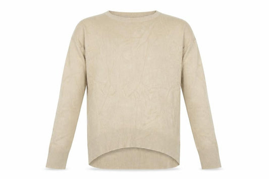 Front view of Primark men’s beige jumper, size S
