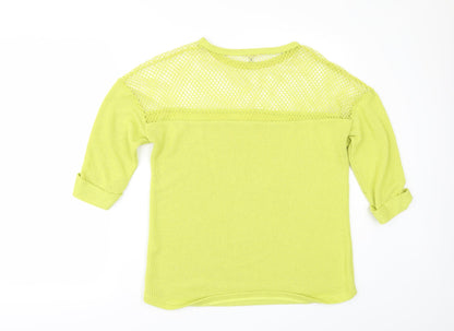 Back view of River Island women’s green jumper, size UK 12