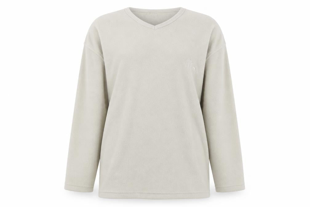 Box Office Womens Beige   Pullover Sweatshirt Size M  - Fleece