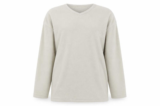 Box Office Womens Beige   Pullover Sweatshirt Size M  - Fleece